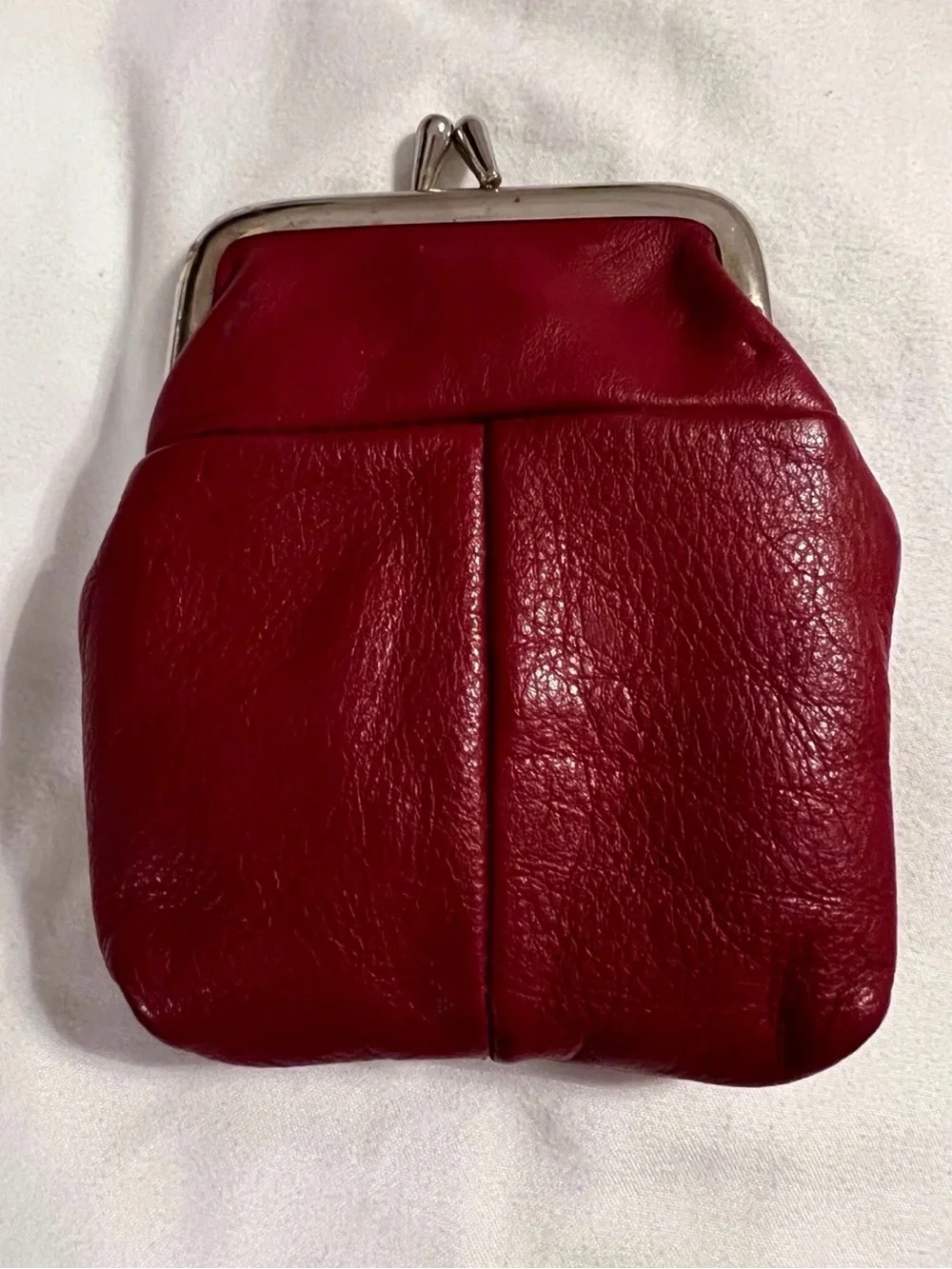 Buxton Hudson Leather Pik-Me-Up Triple Frame Coin Purse